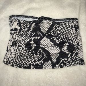 snakeskin tube top